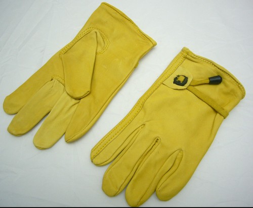 Gelbe cowboy lederhandschuhe - gelbe,