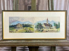 Antikes aquarell zeichnung - /,