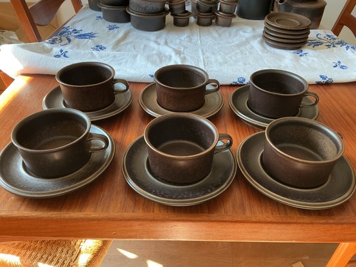 Sechs vintage teetassen sets - sechs,