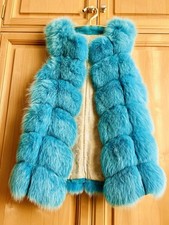 Damen Weste Fell echt Pelz