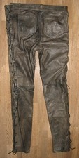 Herren- Schnür- LEDERJEANS /