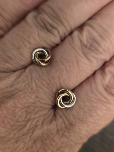 Ohrringe tricolor 333 gelbgold - ohrringe,