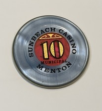 Casino Spielchip Jeton Sunbeach Casino Municipal Menton Frankreich