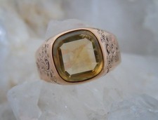 Gold?333 , 8k Historischer Citrin Ring Jugendstil Gr. 67  Herren Ring ⚜️ANTIK⚜️