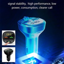 Bluetooth 5.0 FM Transmitter,Auto Radio Adapter LED Display Freisprechen Car-Kit