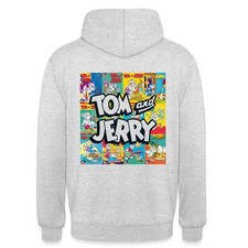 Tom Und Jerry Logo Mit Vintage-Cover Collage Unisex Hoodie