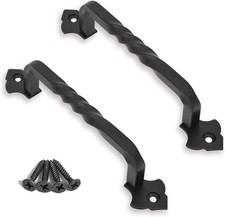 Ouvin 2er Pack Scheunentor Ziehgriff Beschlag für Holz Gartentor Schuppen Schrank