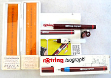 rOtring isograph 0,18mm +2 Schablonen # unbenutzt # NOS # Beschreibung # (1258)