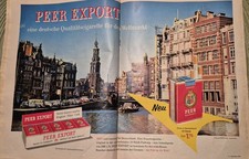 Zeitungsanzeige Reklame Zigarette Peer Hintergrund Amsterdam vom Juni 1960