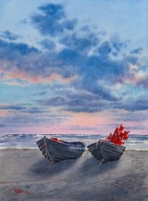 Fischerboote am Strand in