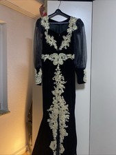 Markenlos Kleid Größe 38 Bis 41 Schwarz mit Weiße Steinchen Wie Neu Hochzeit