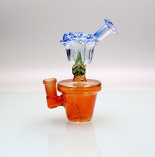 6 Zoll Blaue Rose Glas Bong
