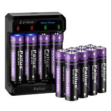 Wiederaufladbare Lithium AA Batterien Pallus 1.5v AA Li-Ionen Akku Zyklen 1600