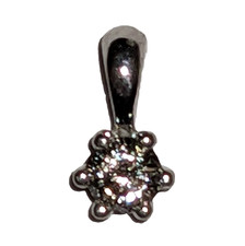 SOLITÄR MONCARA KETTENANHÄNGER BRILLANT DIAMANT LUPENREIN 9K 375 GOLD ZERTIFIKAT