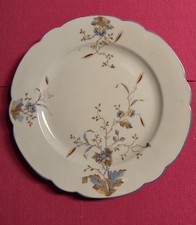 Antiker Porzellan Blumenteller blau, Größe 25,5 cm von J.G.L. Harms Hamburg