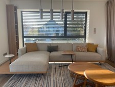 PG22 Sofa, Modell Crate Relax, Stoff Beige, NEU!