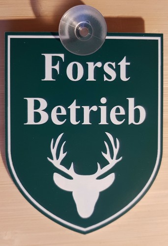 Schild forst betrieb jagen - schild,