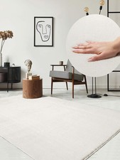 Teppich Kurzflor Weich Wohnzimmerteppich Anti-Rutsch Waschbar