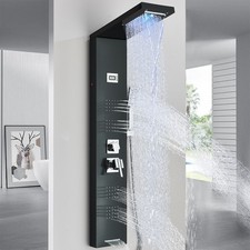 LED Duschpaneel Schwarz