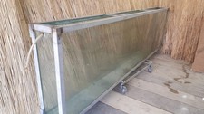 Raumteiler Aquarium, XXL 300 x 27 x 80 cm "totalbruchsicher" mit Edelstahlrahmen