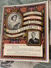 Karte der Route der Krönung von Queen Elizabeth II 1953 Bildlich London