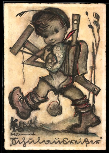 Künstler hummel kleiner - künstler-ak,