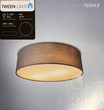 Deckenleuchte • Stoffdeckenleuchte • Tween Light • 40cm • grau • NEU