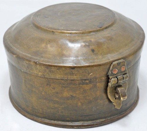 Antik messing rund chapati - antik,