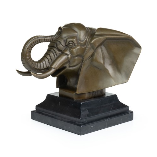 Bronzeskulptur elefantenkopf - bronzeskulptur,