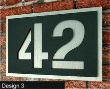 3D Hausnummer Hausnummernschild Acryl Edelstahl Design Modern anthrazit schwarz