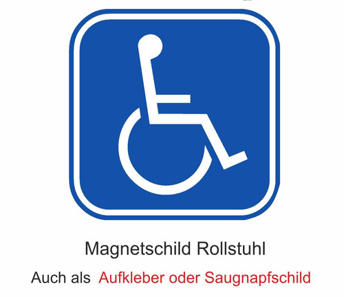 Magnetschild rollstuhlfahrer - magnetschild,