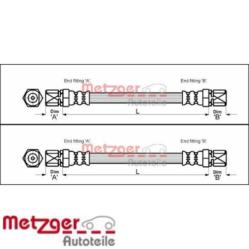 Bremsschlauch metzger - bremsschlauch,