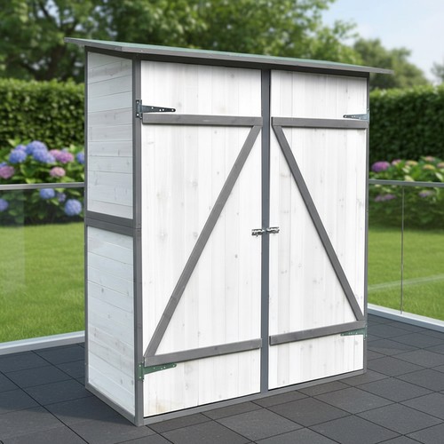 Gartenschrank weiß grau - gartenschrank,