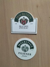 2 Bierdeckel Mauritius Brauerei Zwickau 