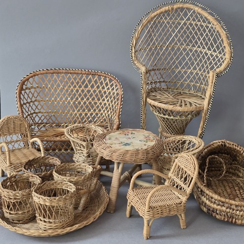 Puppenstuhl sessel korbsessel - ,