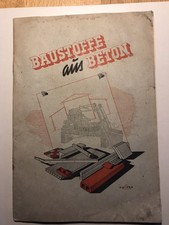 historische Broschüre: Baustoffe aus Beton, Hamburger Betonsteinwerke, Mai 1948