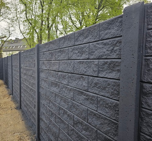 Betonzaun aus polen inkl - betonzaun,