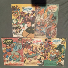 Mosaik Nr 50,51,52,53,54 KONVOLUT ORIGINALHEFTE Jan. 1962 gelocht Guter Zustand!