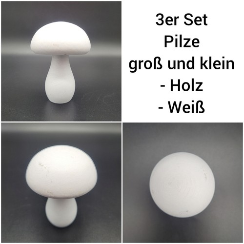 3er set pilz - 3er, holz