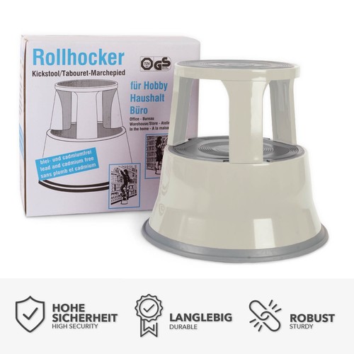 Stahl tritthocker lichtgrau - tritthocker,