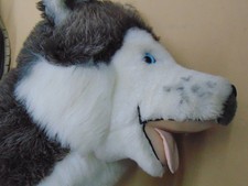 Lebensechtes stofftier husky - lebensechtes,