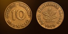 10 Pfennig Münze 1949 -