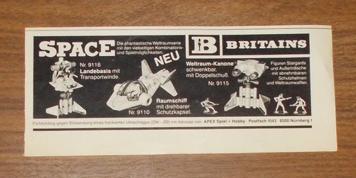 Seltene werbung britains - britains, space