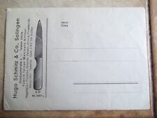 BRIEFUMSCHLAG WERBUNG SOLINGEN MESSER MANICURE-ARTIKEL PINZETTEN NAGELFEILEN usw