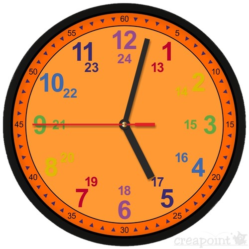 223 kinder wanduhr lernuhr - kinder-wanduhr, *