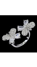 925 Sterling Silber Ring Birne Simuliert Cz 6x4mm Edelstein Schmuck