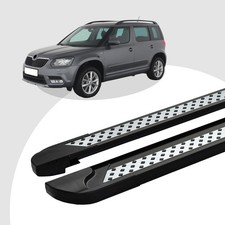 Trittbretter passend für Skoda Yeti ab 05/2009-12/2017 (Model: VISO, Farbe: Schw