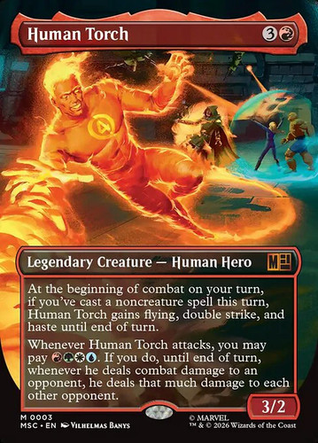 Magic mtg human torch msc - human,