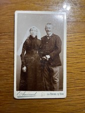 CDV Circa Foto Frau Mann Familie E AMIAUD La Roche Sur Yon Album