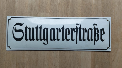 Emaille straßenschild - emaille,